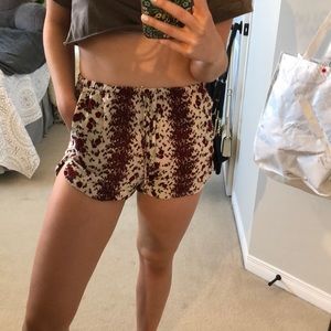 Brandy Melville red floral shorts